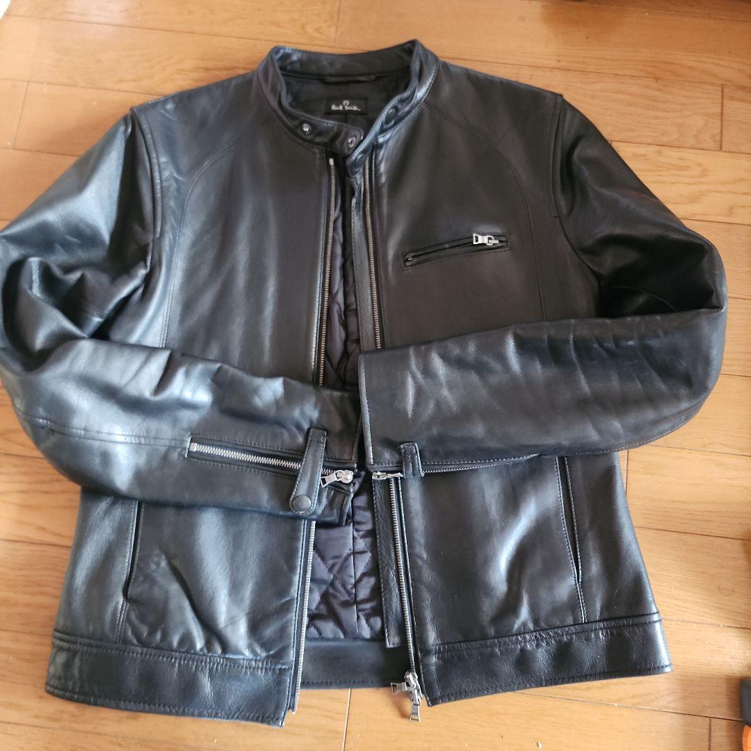 ポール・スミス　シングルライダースジャケット Mサイズ ブラック Paul Smith（ポール・スミス） 未使用品○Paul Smith ラムレザー