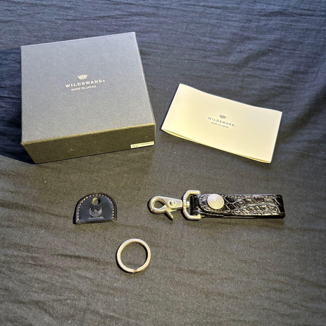 WILDSWANS キーホルダー　クロコダイル　BRANCH 黒 キーホルダー《ブランチ2》クロコダイル｜WILDSWANS(ワイルドスワンズ