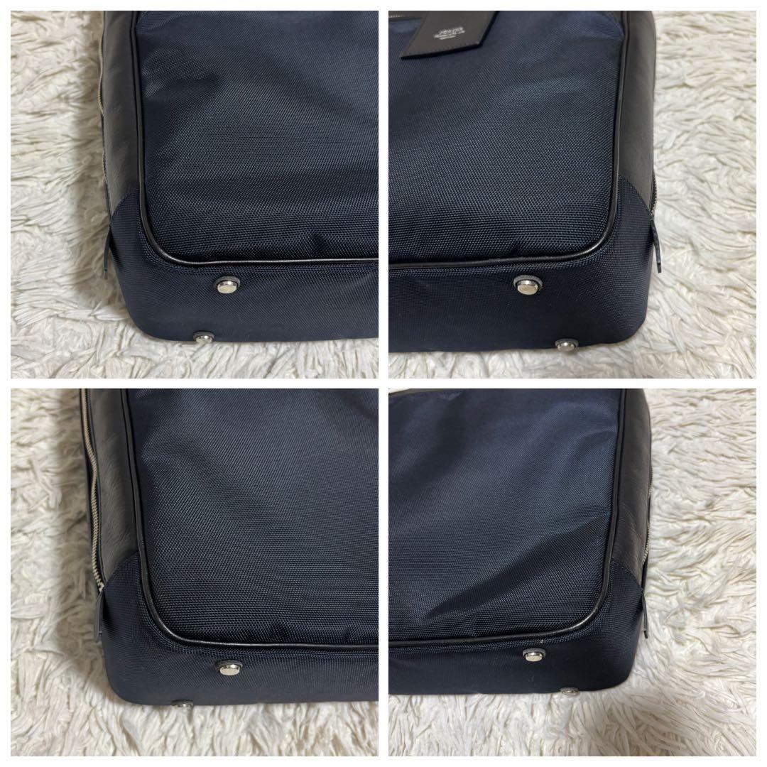 ポーター ロウ ブリーフバッグ ビジネス PC収納 ブラック×ネイビー L