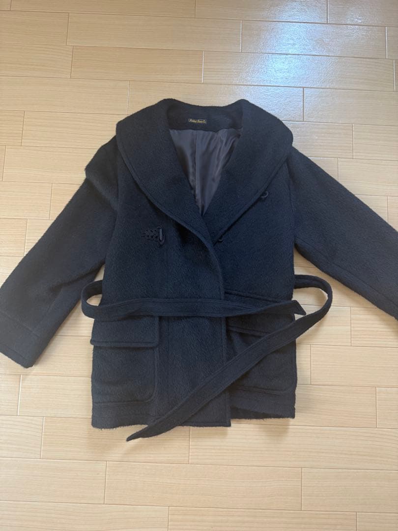 k*u様 reddish brown アルパカコート　ブラック　size38 jun ashida - アルパカウールハーフコート | ONLINE STORE