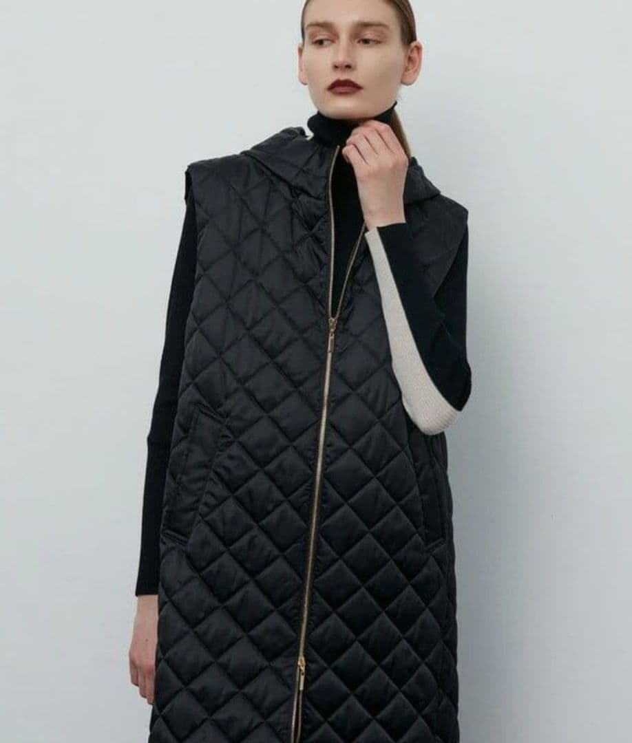 BEIGE'ベイジ】キルティングジレ/フードつきベスト/オンワードの通販は