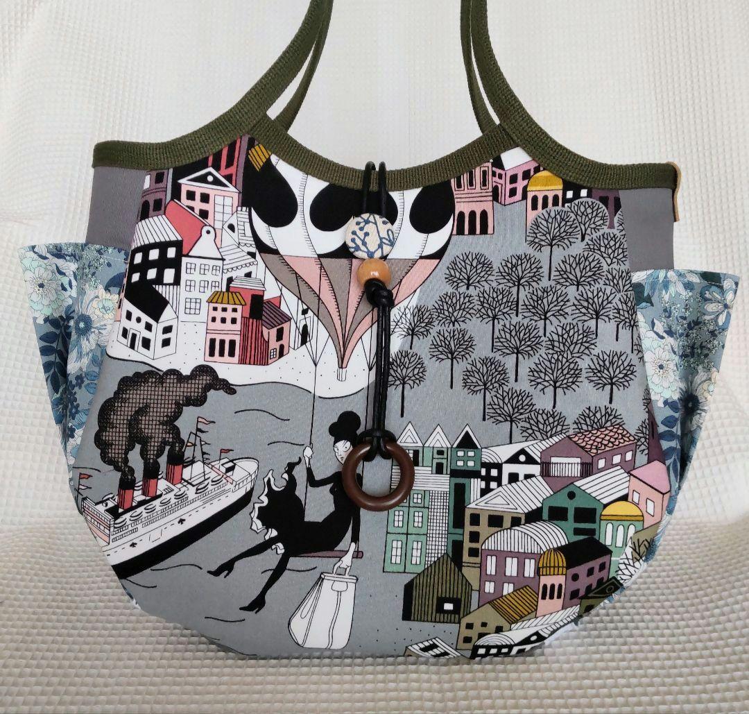 サイドポケット付きグラニーバッグ アレキサンダーヘンリー ガストリー