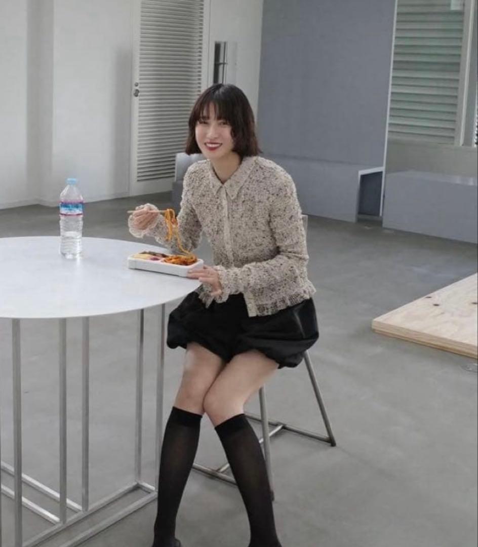 CLANE MIX MESH GATHER SHIRT - メルカリ