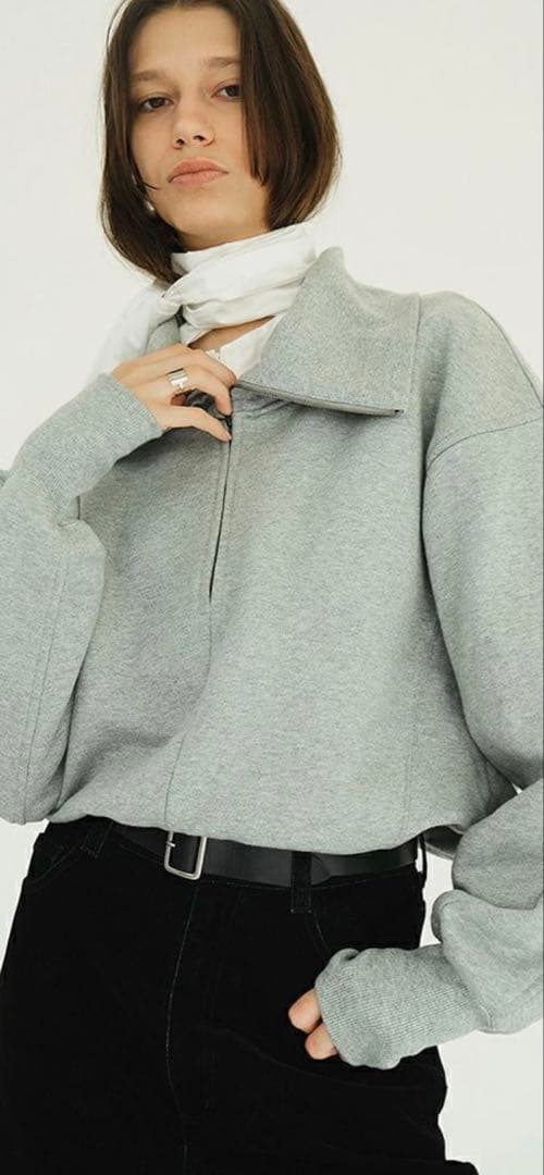 2025 CLANE 美品 グレー ジップアップ スウェット - メルカリ