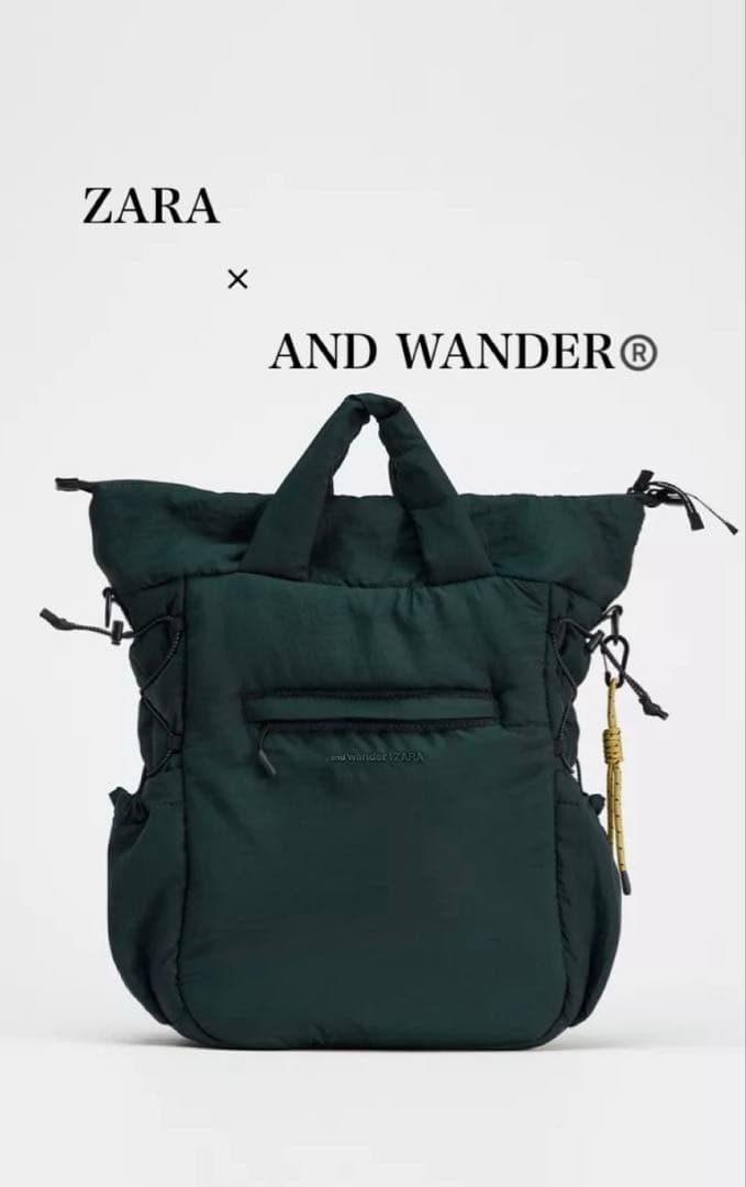 新品　ZARA キルティングバッグ×AND WANDER®️コラボ 新品 ZARA キルティングバッグ×AND WANDER®️コラボ - メルカリ
