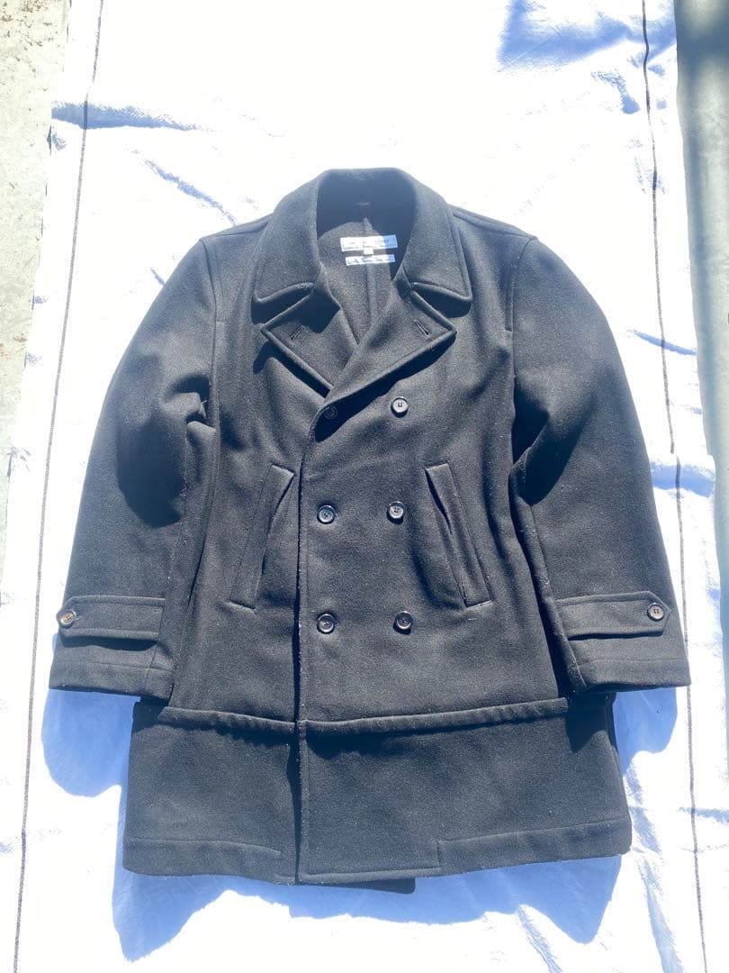 コムデギャルソンシャツ 90s 裾ドッキングダブルブレストコート