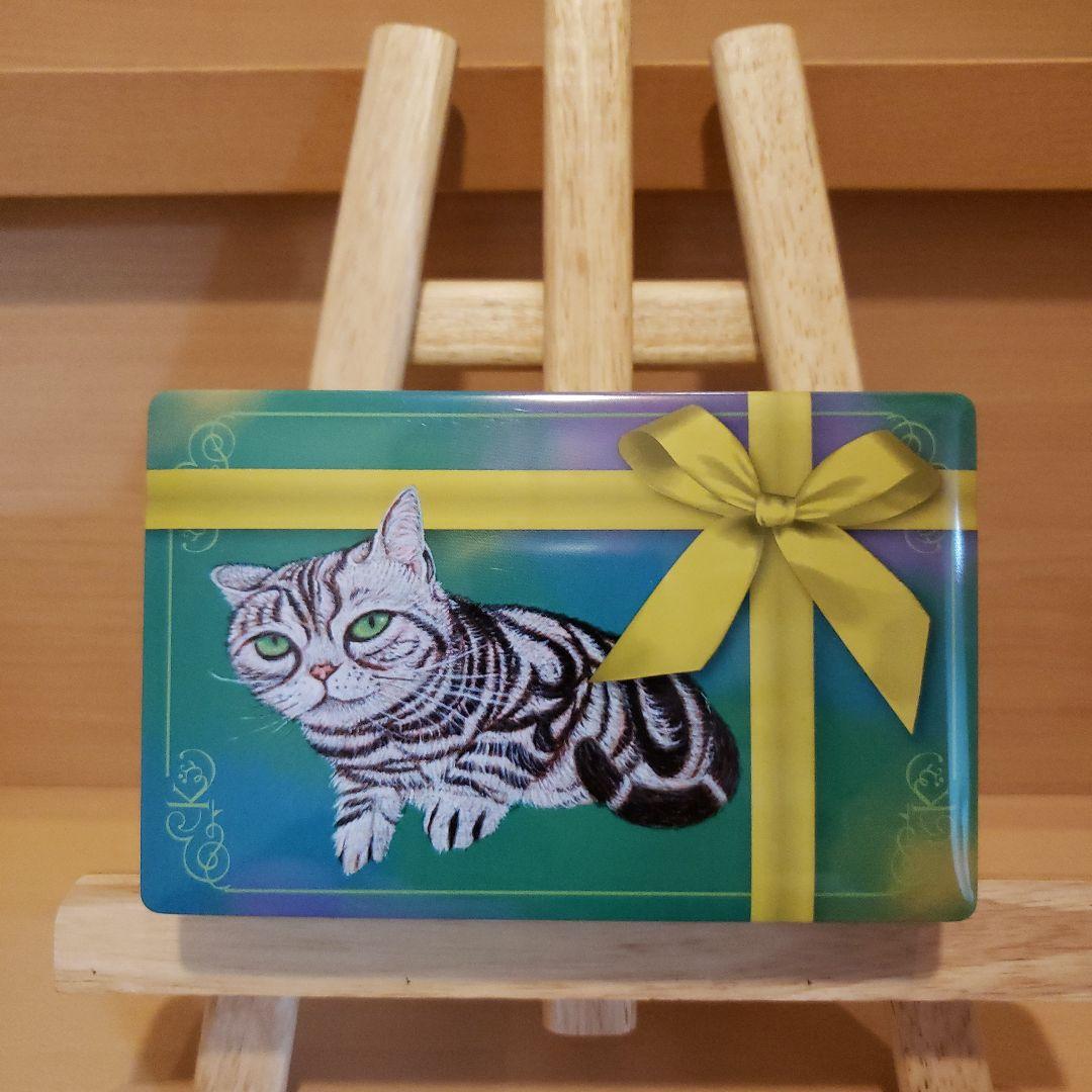 京都大阪限定 ネコ 空き缶 ララの缶クッキーアソート グリーン系