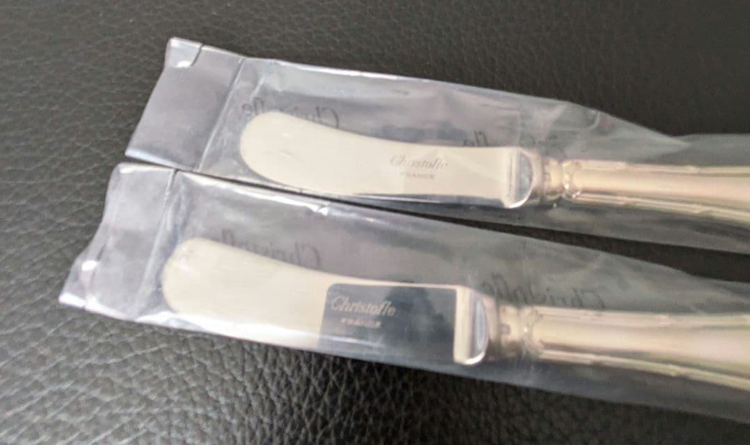 新品、未開封】希少、廃盤品 クリストフル リュバン バターナイフ2点