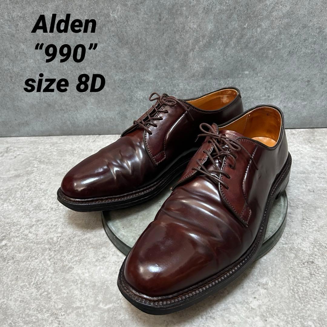 Alden 990 8D コードバン バーガンディ オールデン - メルカリ