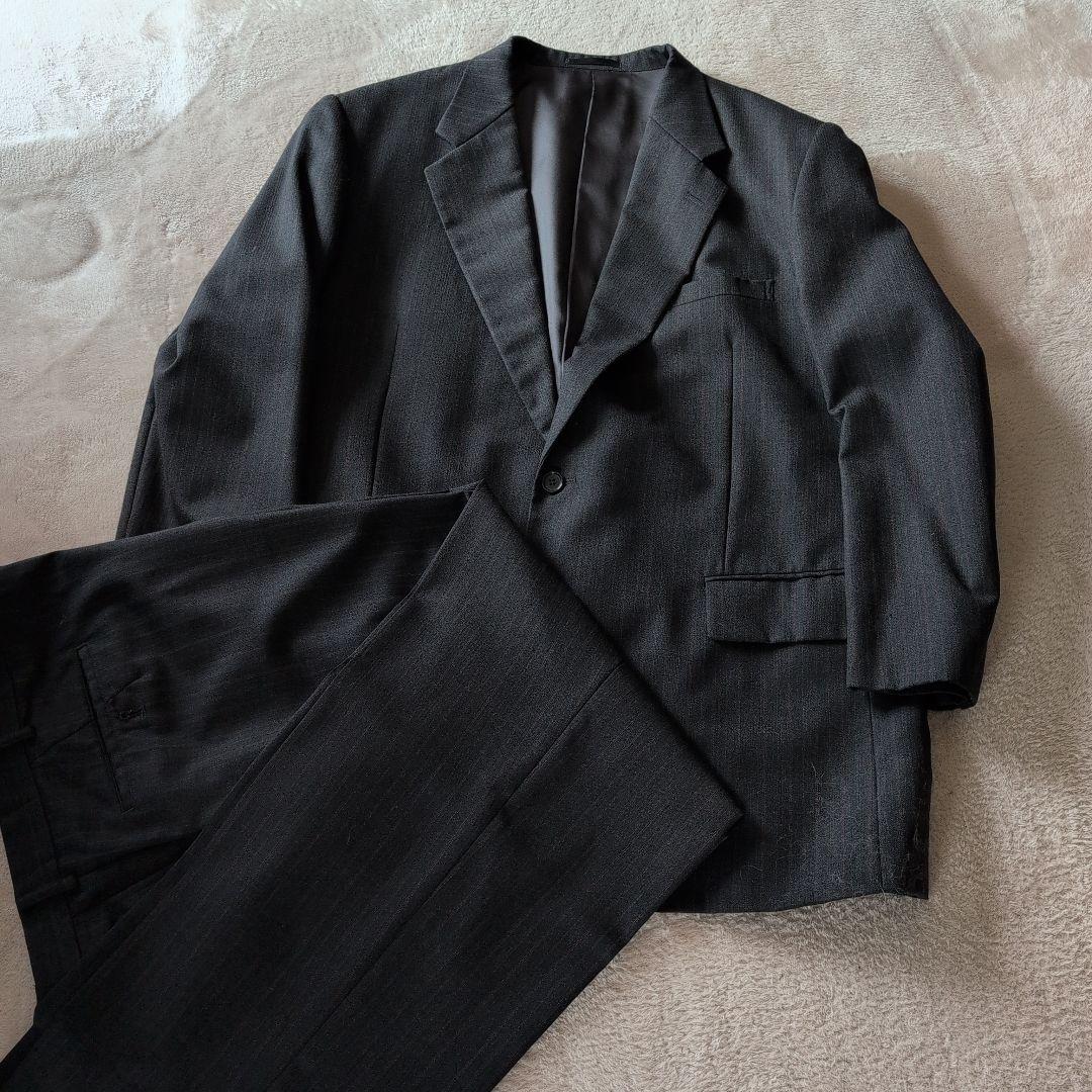 大きいサイズ グレー ストライプ スーツ ダメージあり - メルカリ