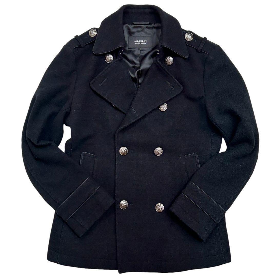 美品】 バーバリーブラックレーベル ナポレオンコート 銀ボタン ノバ