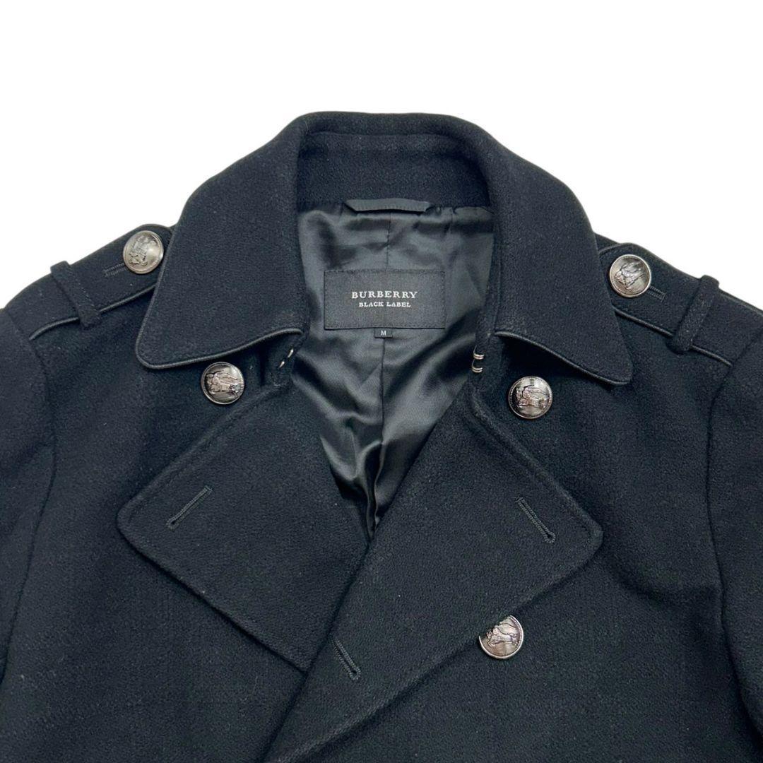 美品】 バーバリーブラックレーベル ナポレオンコート 銀ボタン ノバ