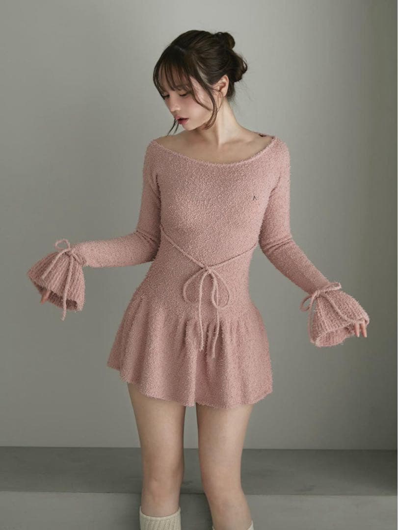 ワンピース andmary Sailor knit mini dress