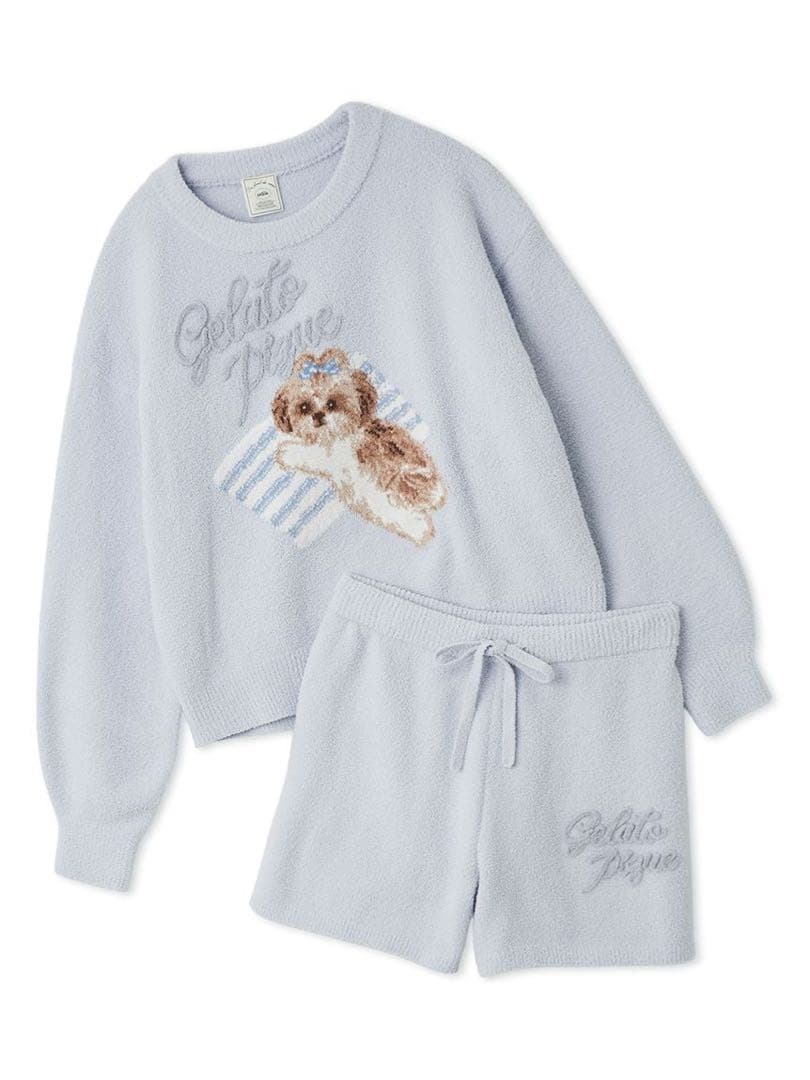 ジェラートピケ シーズージャガードプルオーバー&ベビモコショートパンツセット gelato pique｜【ONLINE限定】シーズージャガードプルオーバー&ベビ