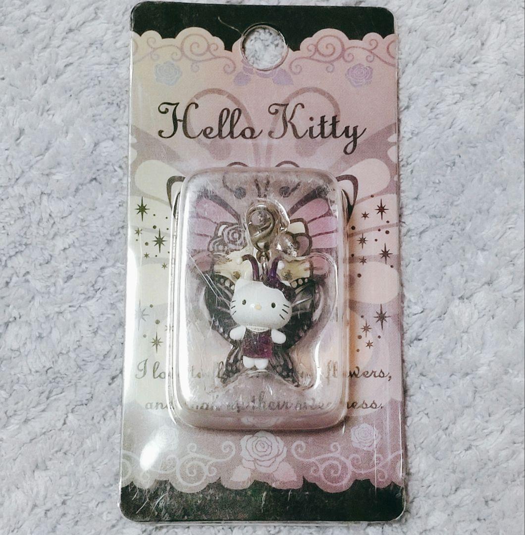 ハローキティ 蝶の羽 ファスナーマスコット - メルカリ