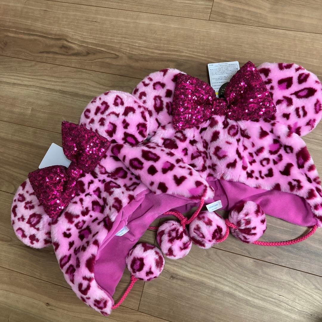 ディズニー ヒョウ柄 ファンキャップ ピンク - メルカリ