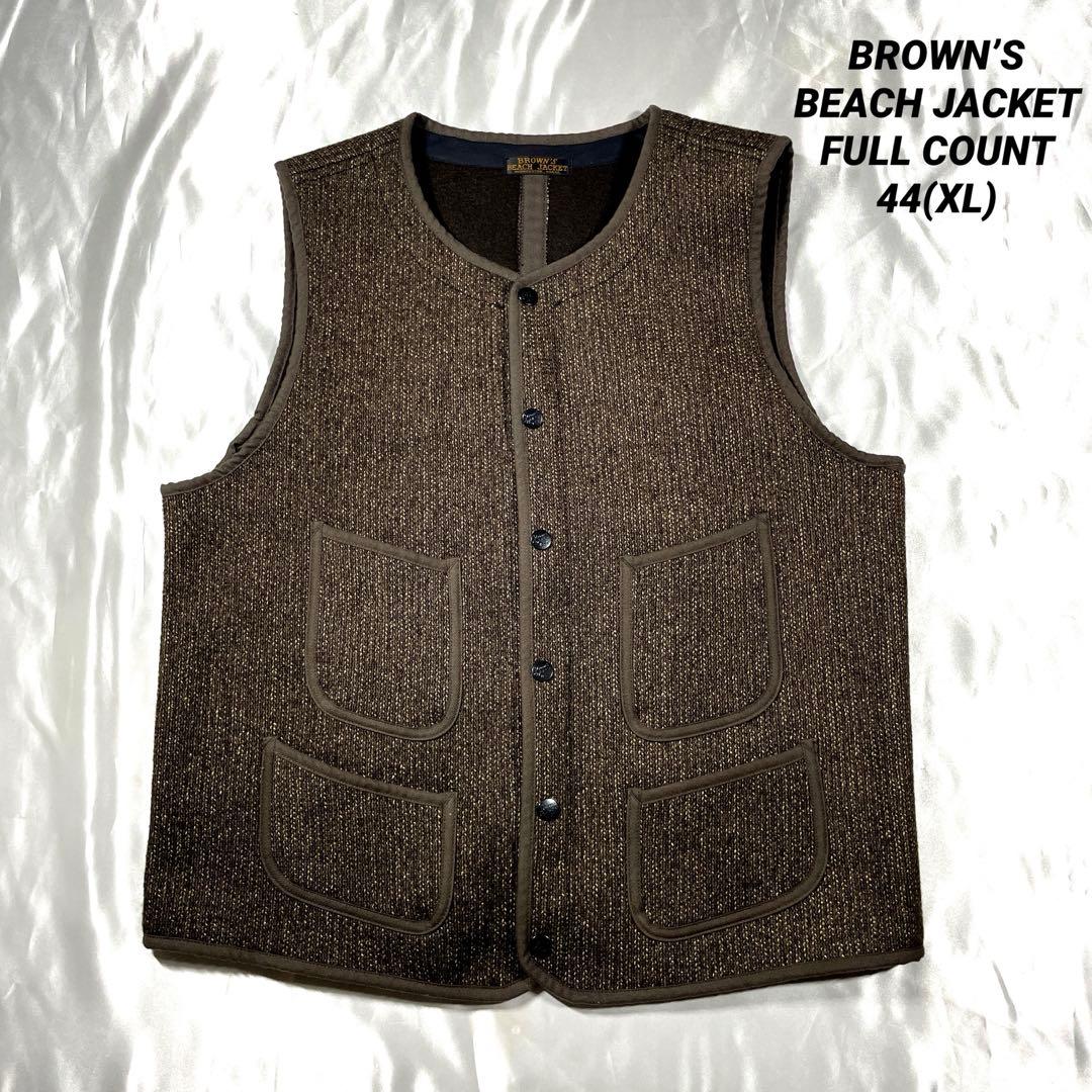 美品 希少サイズ 44 XL ブラウンズビーチ フルカウント ビーチクロス