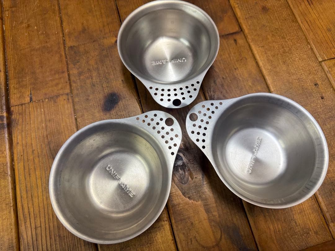 ユニフレーム キャンプカップ ステンレス製 ボウル皿小×3 - メルカリ