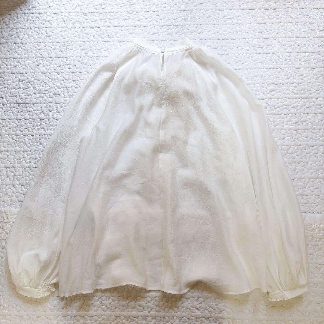 美品⚑ セルフォード ボウタイ ビッグリボン シアーブラウスホワイト