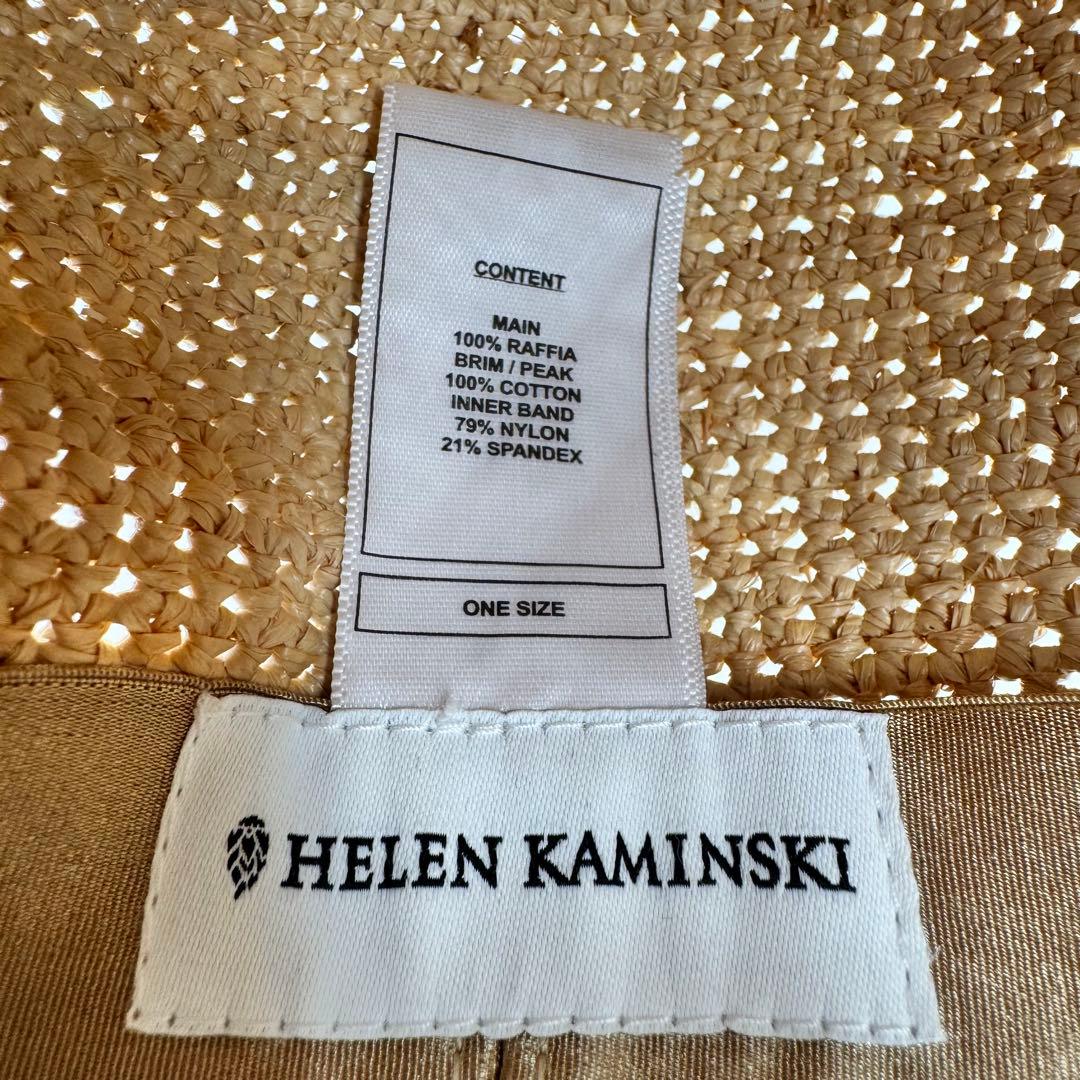 極美品✨HELEN KAMINSKI ロゴマーク　ラフィア　ハット