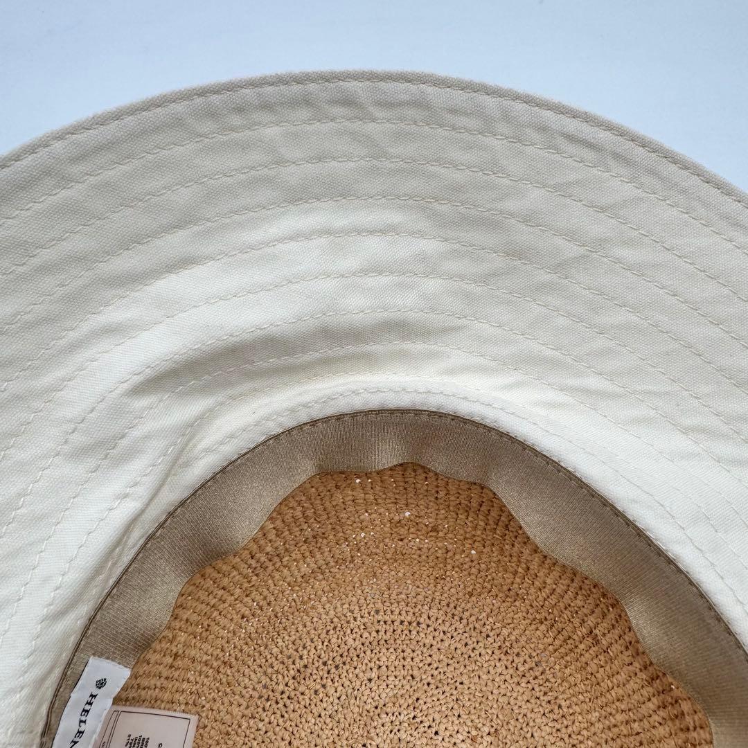 極美品✨HELEN KAMINSKI ロゴマーク　ラフィア　ハット