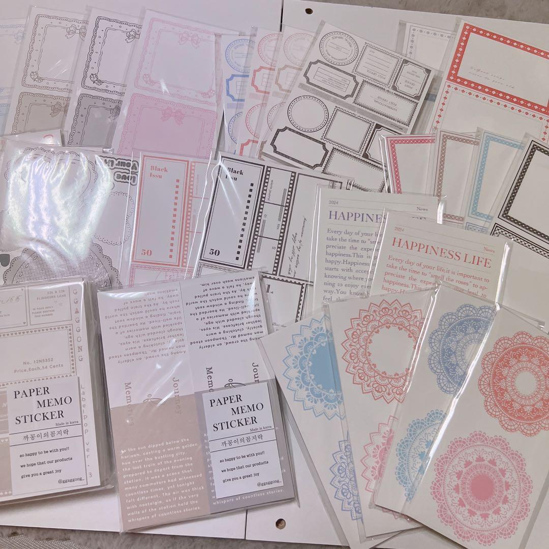 紙モノ コラージュ素材 人物ステッカー デザペ 海外マステ まとめ売り