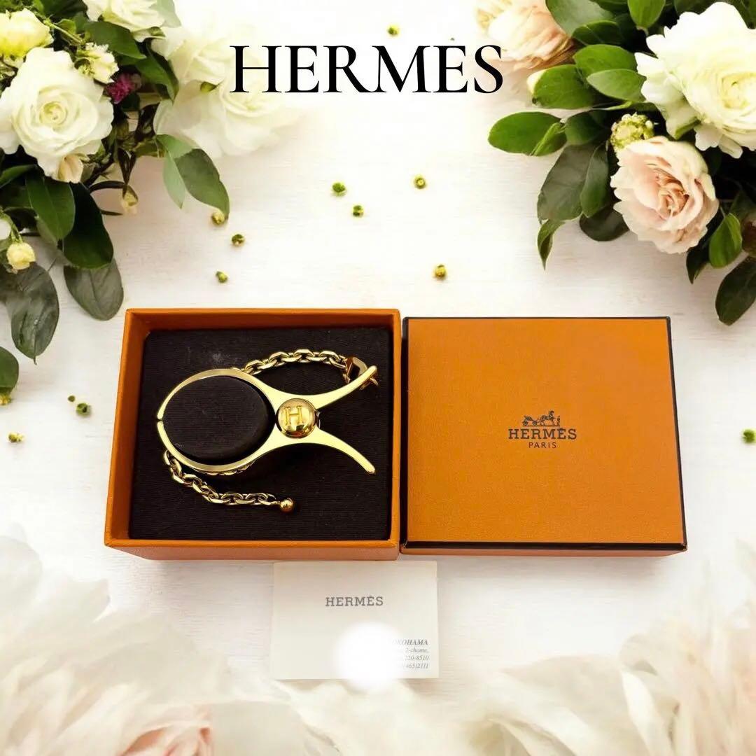 HERMES エルメス グローブホルダー ゴールド 箱付き バッグチャーム