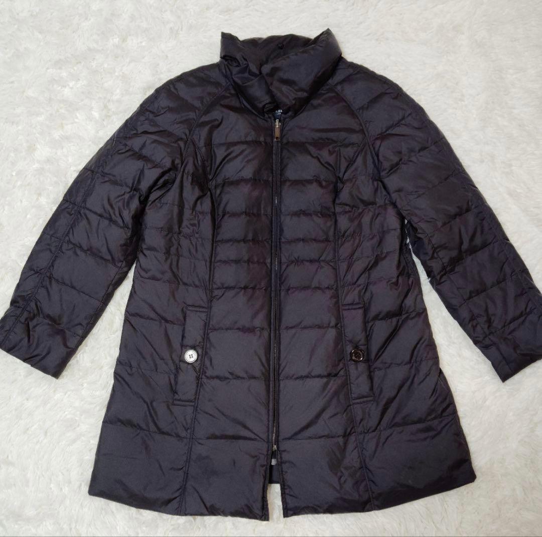 美品 バーバリー ロンドン ダウンジャケット 46 3XL 黒 ノバチェック