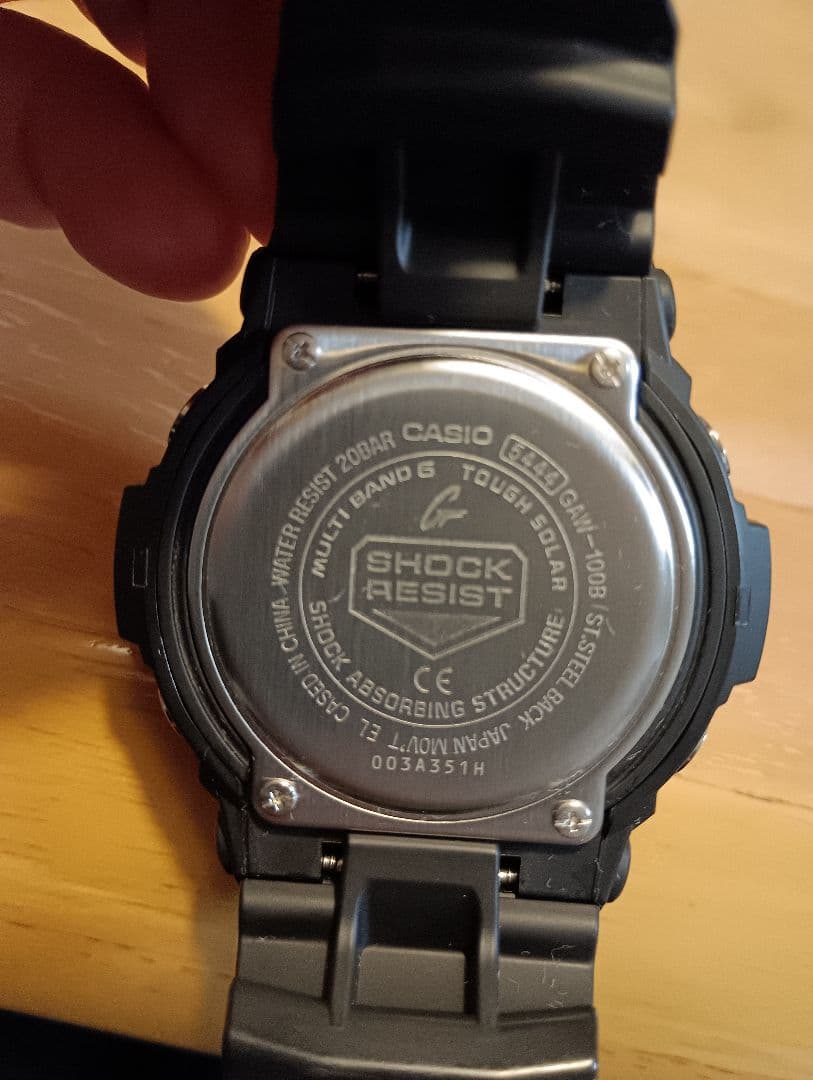 渡邉龍貴　G-SHOCK 2 電波ソーラー GAW-100B ブラック