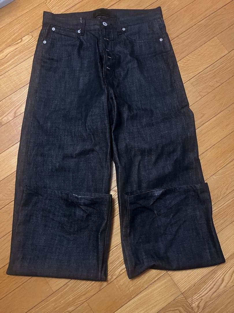 NO FAITH STUDIOS ワイドレッグデニム リジットデニム 生デニム RAW DENIM JAPANESE LOOSE FIT BLUE – NO/FAITH STUDIOS