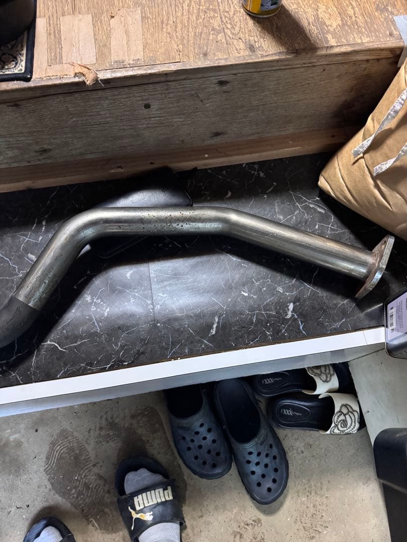 タントカスタム用ステンレス製加工マフラー