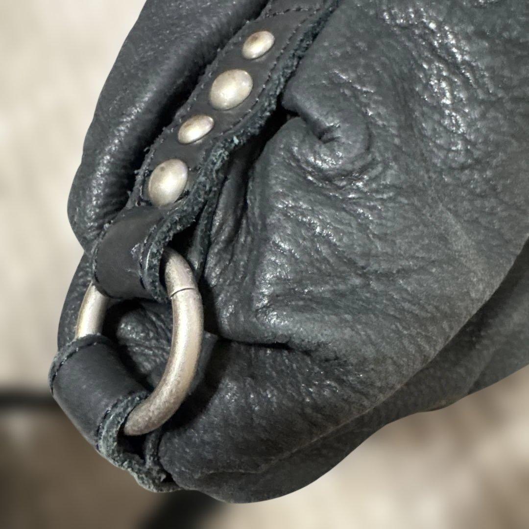 TRES シボ革 2way ショルダーバッグ スタッズ ブラック 黒 y2k - メルカリ