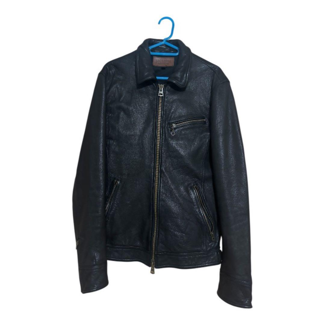 JACKROSE ANTIQUE ブラックレザー ライダースジャケット サイズ5