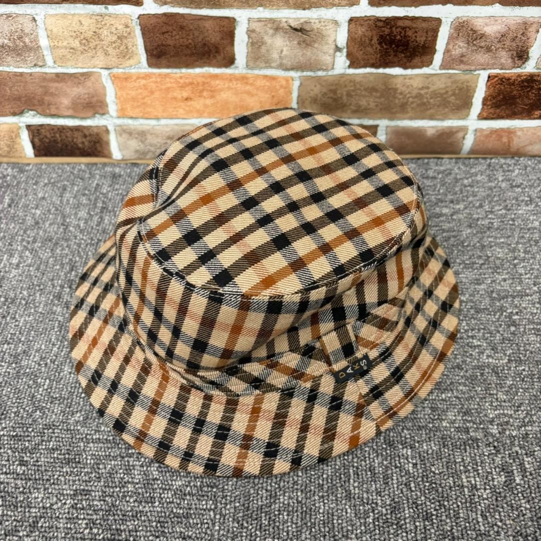 B27.DAKS ダックス チェック柄 バケットハット M 56.5cm - メルカリ