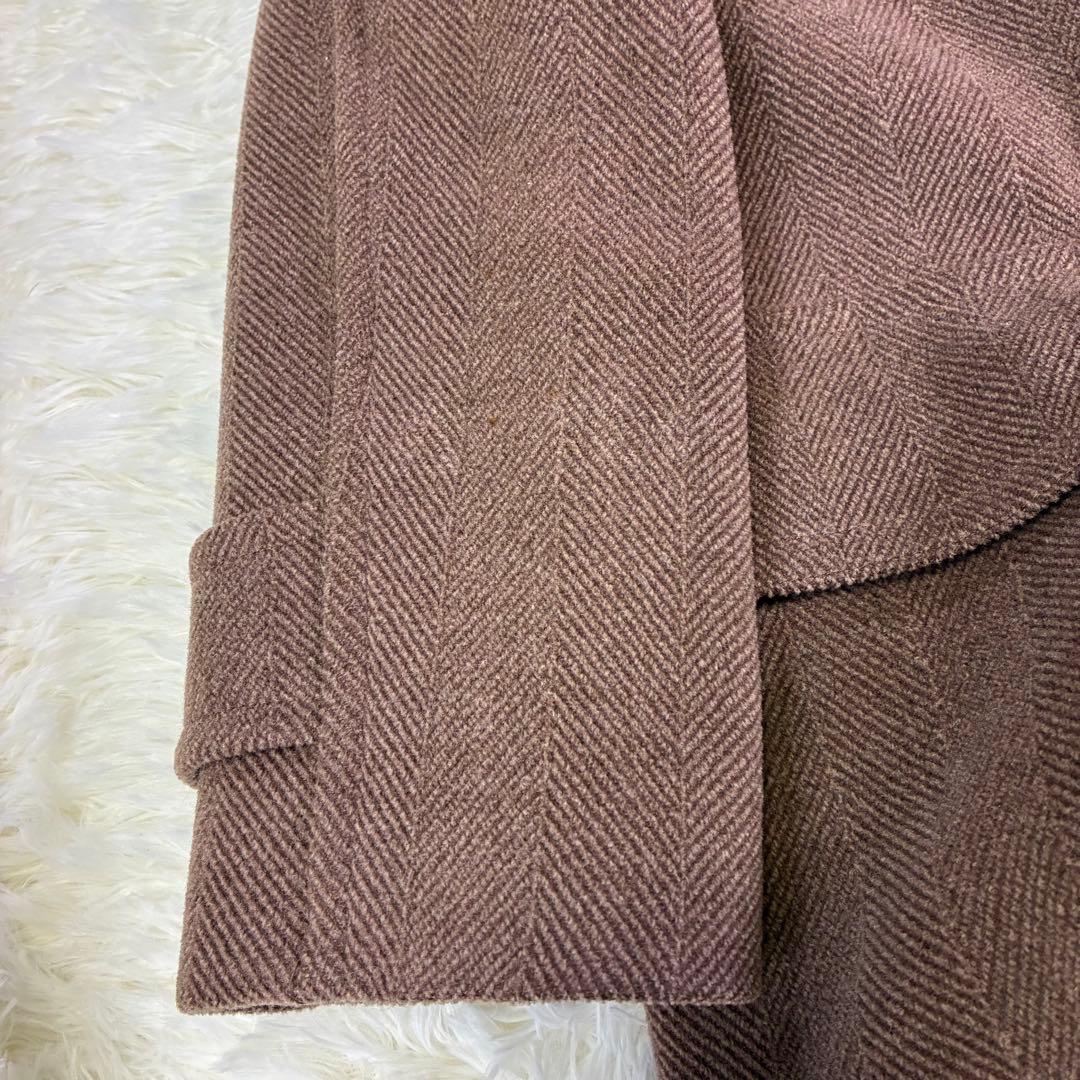 グローバーオール ダッフルコート ヘリンボーン ブラウン系 トグル