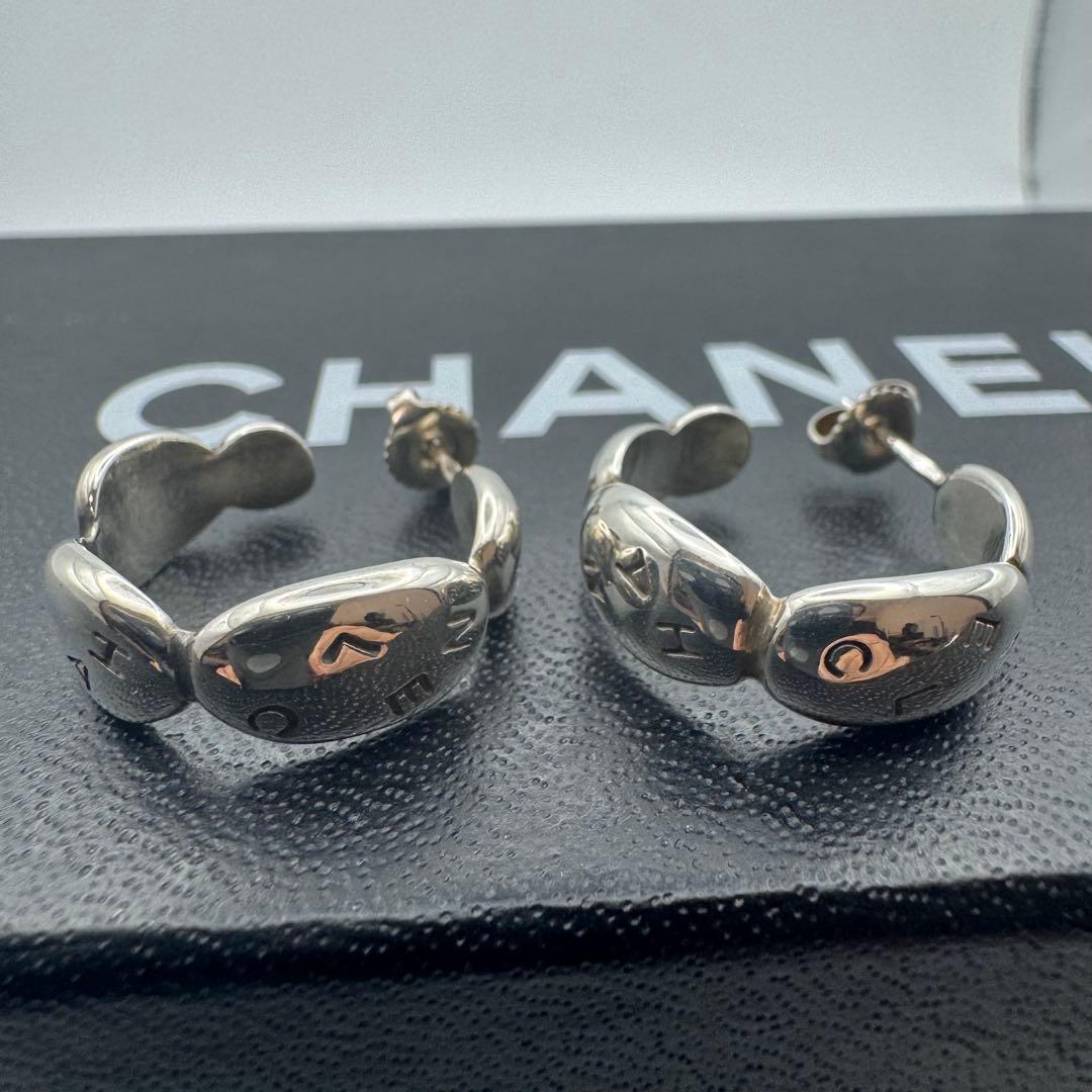 美品 希少】CHANEL シャネル フープピアス シルバー925 正規品 - メルカリ