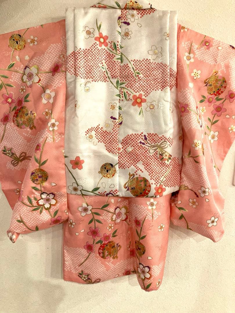 七五三　三才　女の子　着物　被布　ピンク　フルセット　キョウエツ