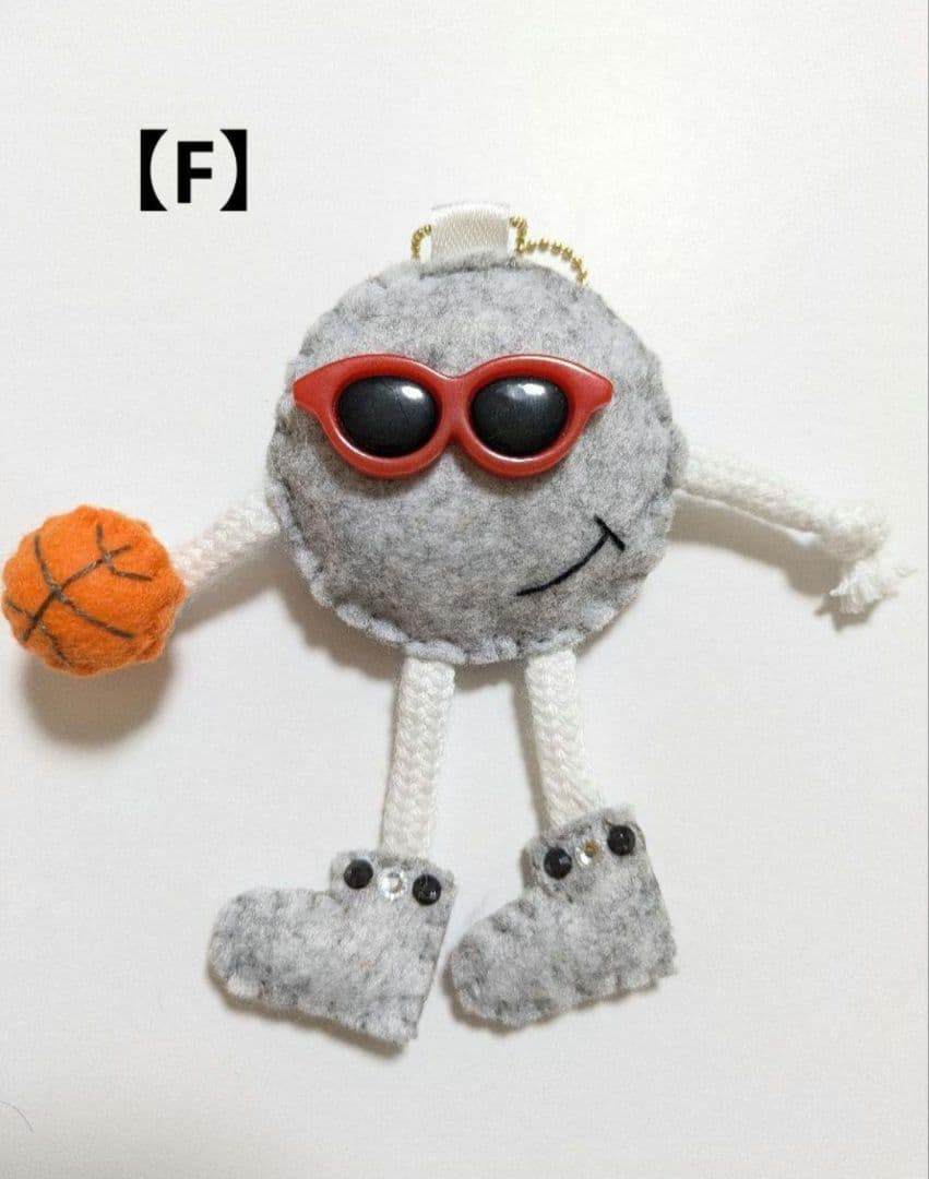 完成品☆ハンドメイド バスケットボール フェルト お守り 部活お守り7