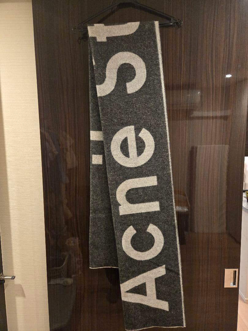 Acne Studios マフラー ロゴ 関税込】人気◇ACNE STUDIOS アクネ◇ロゴ ウール マフラー (Acne