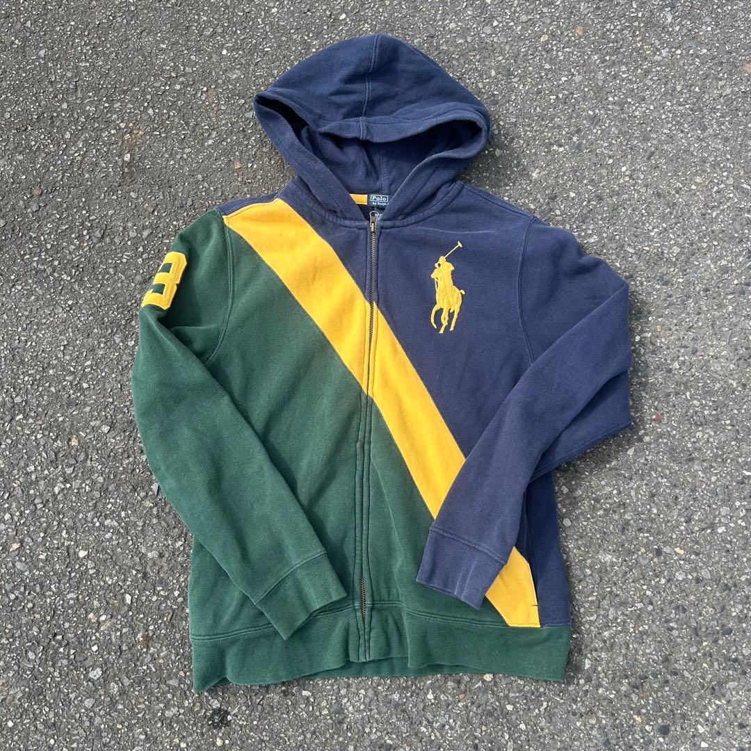 90s POLO RALPH LAUREN ジップパーカー ビッグポニー 短丈 - メルカリ