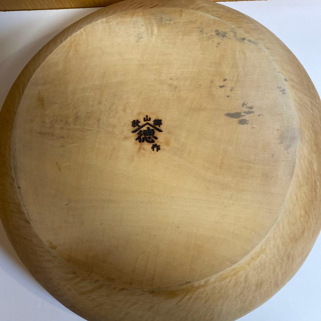 信州秋山郷　こね鉢　木鉢　蕎麦　うどんこね鉢　栃の木　手彫り　くり抜き　42cm