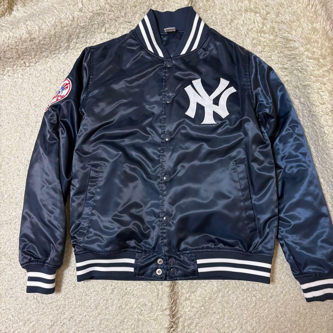 美品】majestic ニューヨーク ヤンキース スタジャン ネイビー M