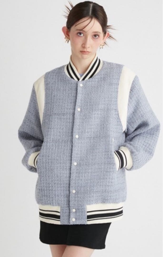 FURFUR ファーファ　バイカラーツイードスタジャン ka9714-02_1.jpg