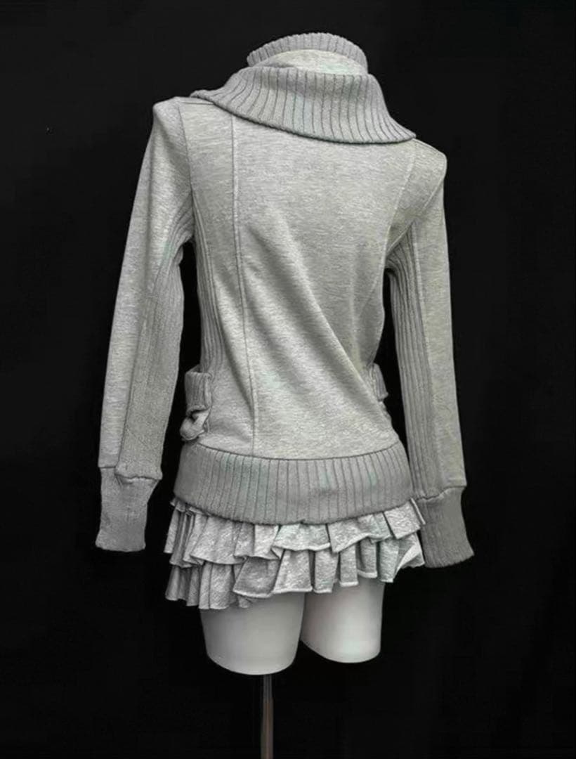 ハイネック トップス ジャケット グレー 地雷系 V系 ギャル d.i.a系