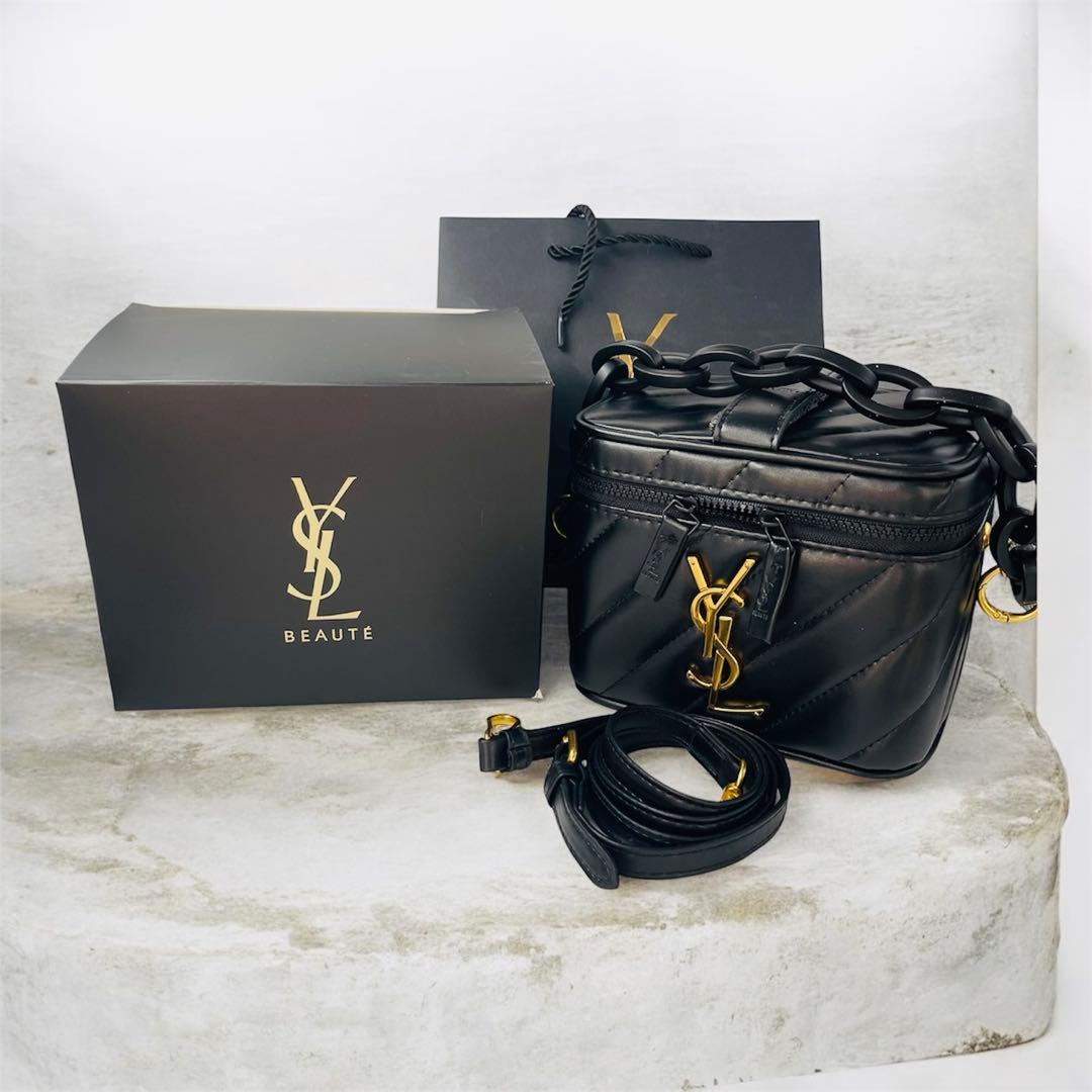 新品 イヴサンローラン バニティポーチ YSL メイクボックス ショルダー