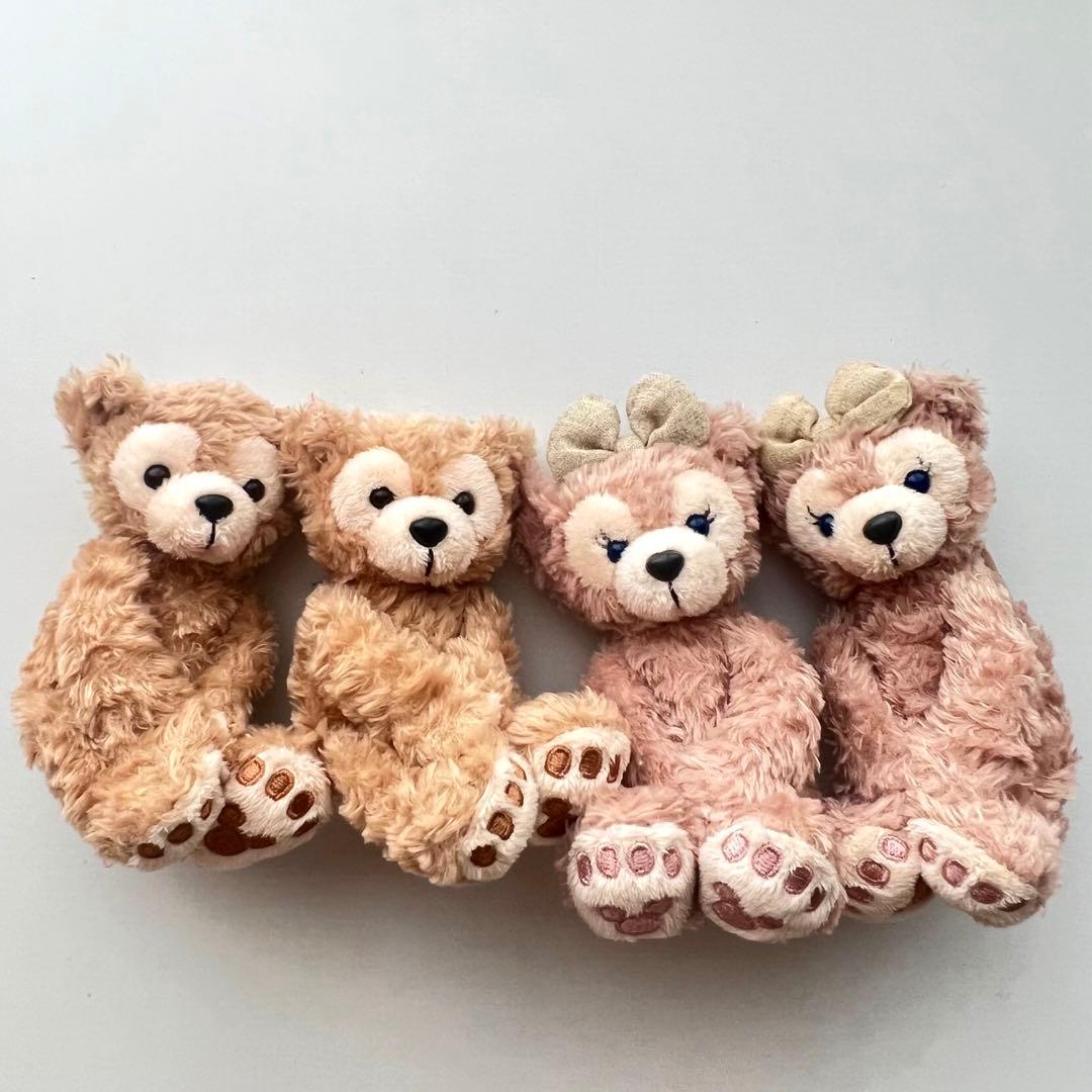 ディズニー ダッフィー、シェリーメイ マグネットぬいぐるみ 4個セット