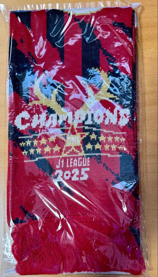 新品】鹿島アントラーズ J1 2025シリーズ優勝記念ニットマフラー