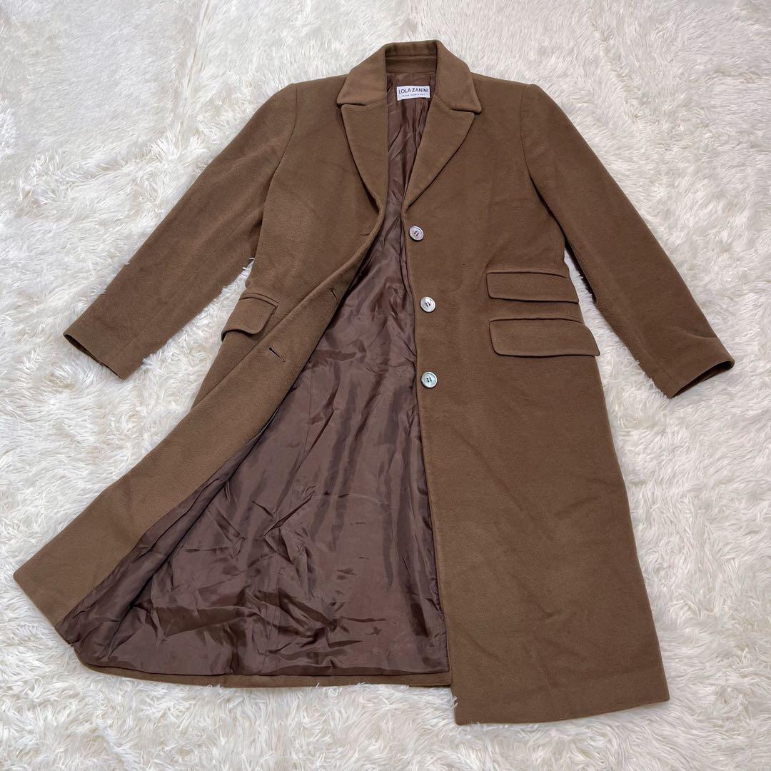 LOLA ZANINIイタリア製カシミヤ100% チェスターコート　ブラウン フィローモ Filomo [Filomo]カシミヤブレンドウールダブルチェスター