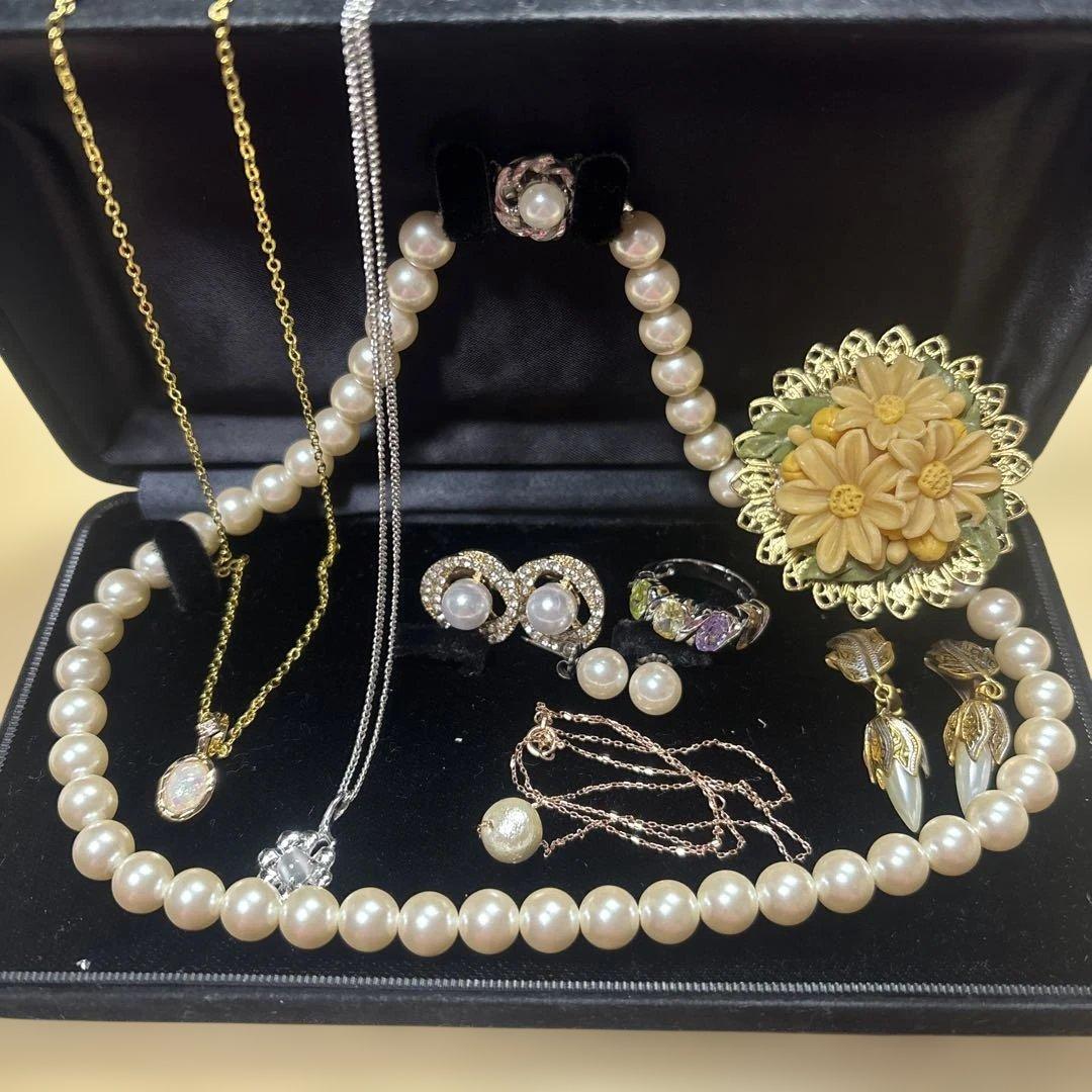 遺品生前整理アクセサリーまとめ K10など 遺品整理 生前整理 アクセサリー まとめ売り ネックレス リング