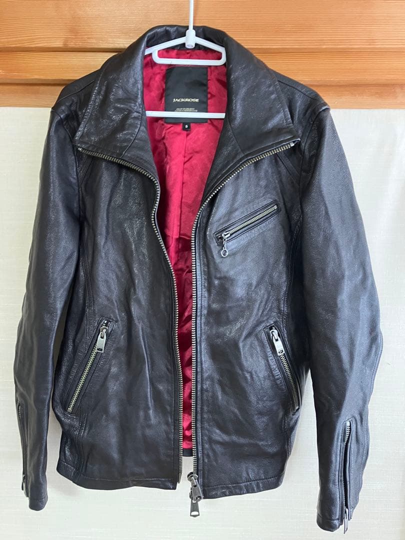 美品・羊革】ジャックローズ シングルライダース 裏地赤 size 5 LL相当